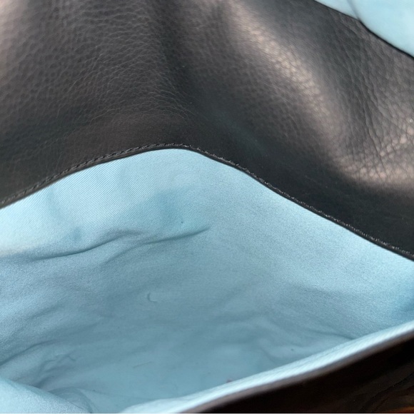 Cynthia Rowley Black Leather Shoulder Bag Tote - Picture 8 of 12